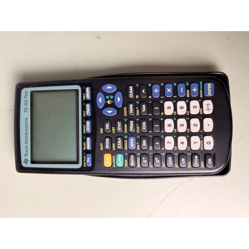 Texas Instruments TI-83 Plus Graphing Calculator Black Good STEM Academic Core